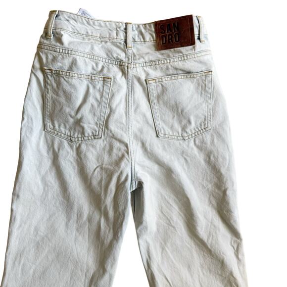 SANDRO Snow Washed Jeans Ankle Jeans Size FR 36 or US 2-4 - Picture 8 of 12